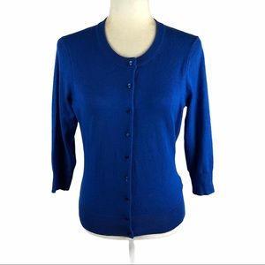 Cyrus Blue Button Cardigan Sweater
